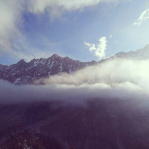 My Triund Trek Story - As me and Julius walked towards Snowline, with views like this, sometimes it was feeling like that we were walking with the clouds!