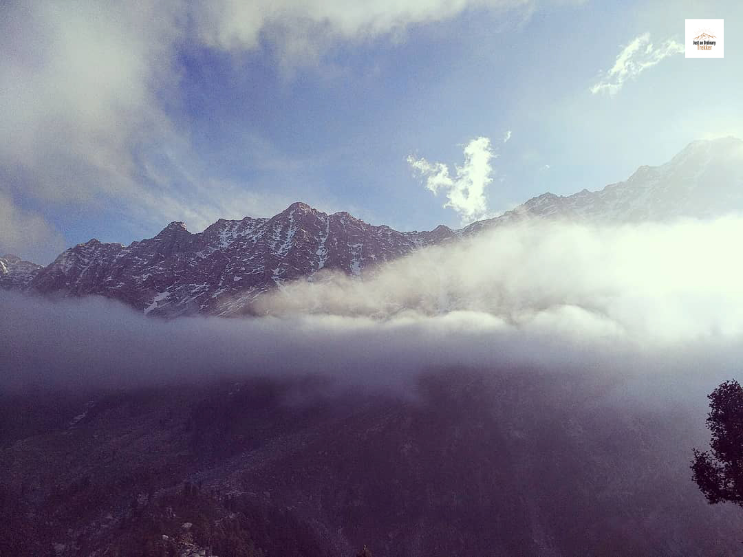 My Triund Trek Story - As me and Julius walked towards Snowline, with views like this, sometimes it was feeling like that we were walking with the clouds!