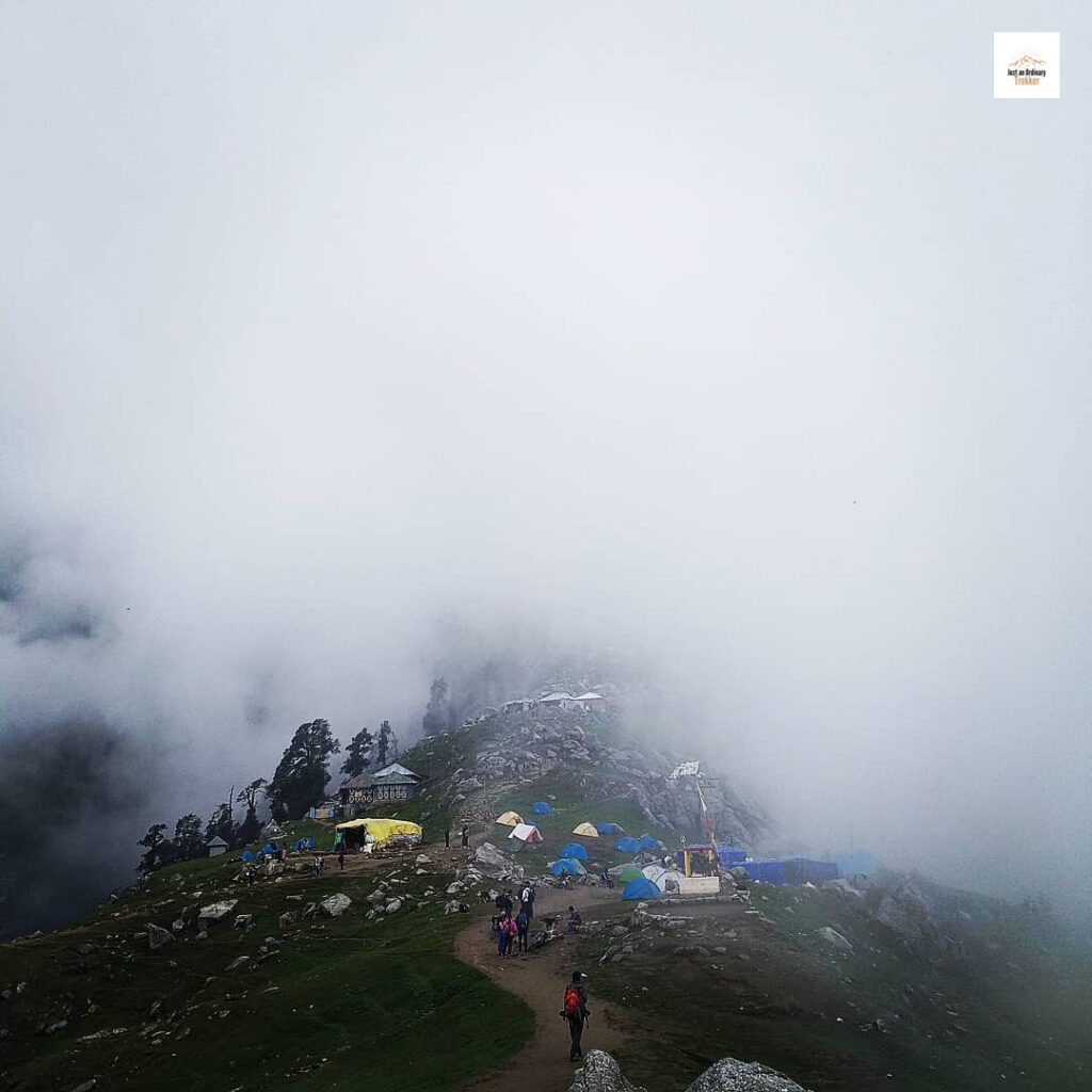 My Triund Trek Story - Triund ridge about to be engulfed by clouds!
