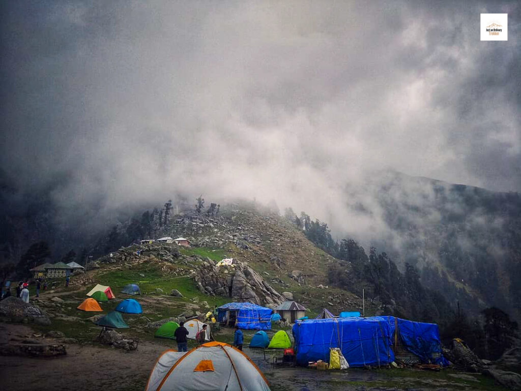 My Triund Trek Story - Triund top fully covered in moisture and clouds!