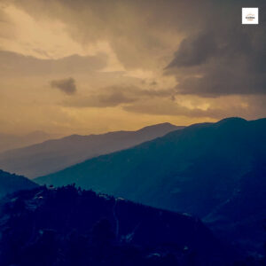 Roopkung Trek beginning - Golden sunset over Himalayan peaks in Lohajung
