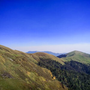The view of Ali Bugyal seen all the way from the Bedni top during the Roopkund Trek!
