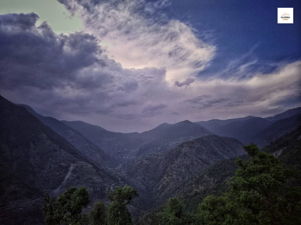 Roopkund Trek Beginning - Sunset in Didna Village