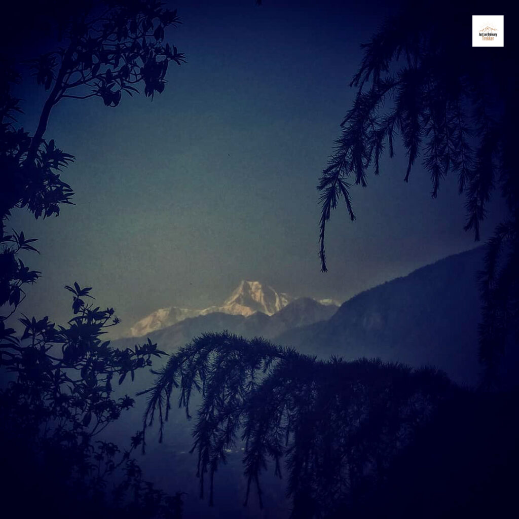 Trishul as seen from Lohajung after our Roopkund Trek!