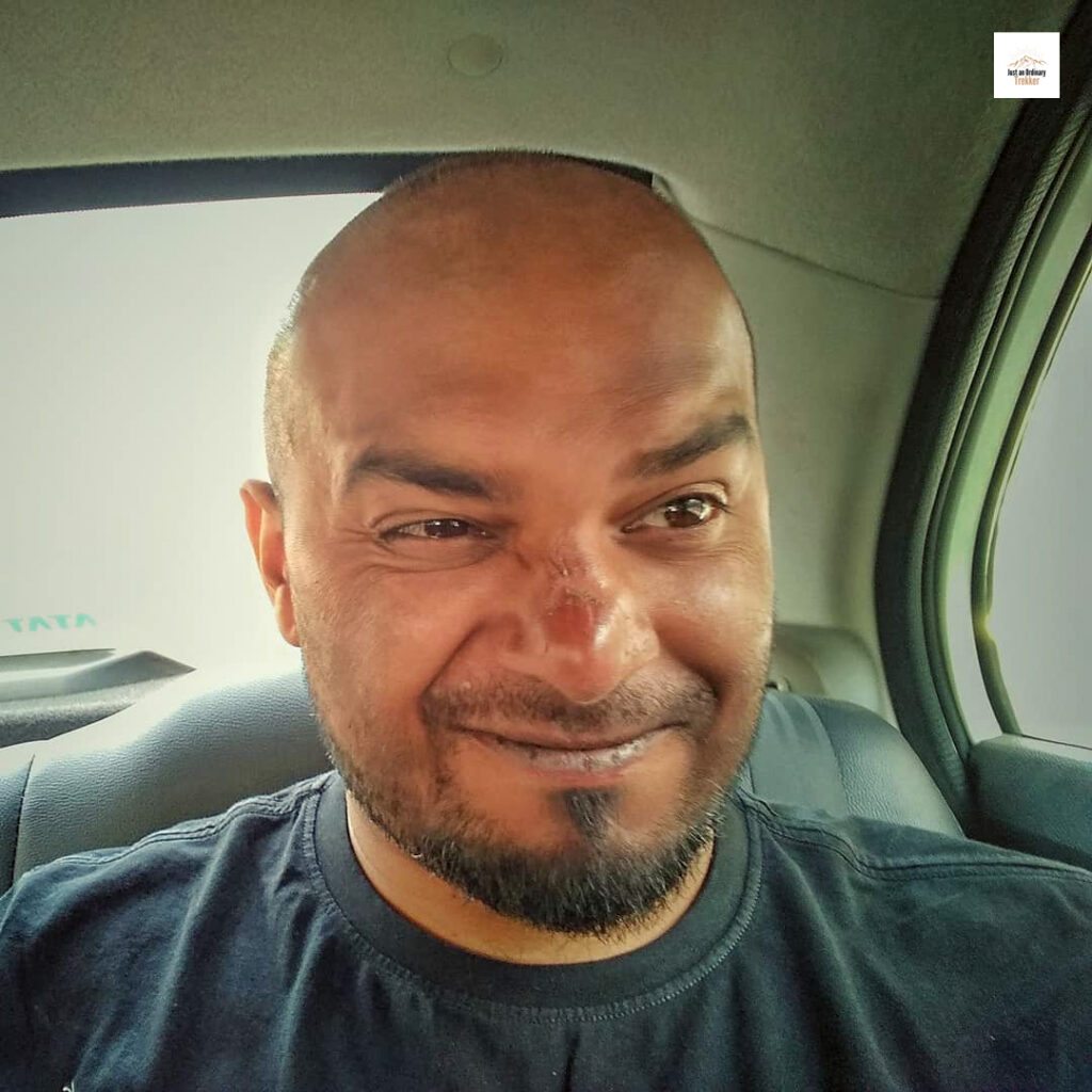My burned up face after the Roopkund trek.